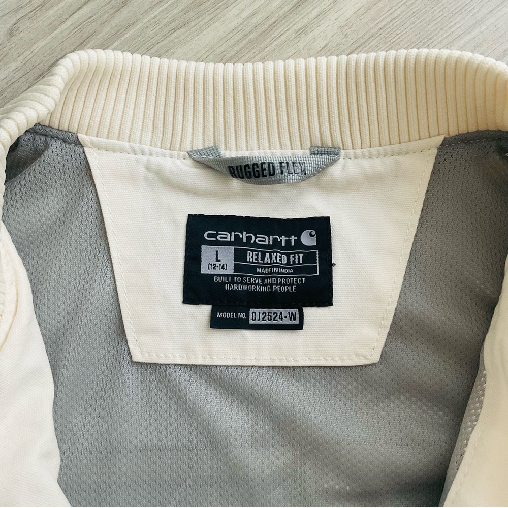 Carhartt Women's Cream Zip-Front Bomber Jacket - Picture 4 of 8